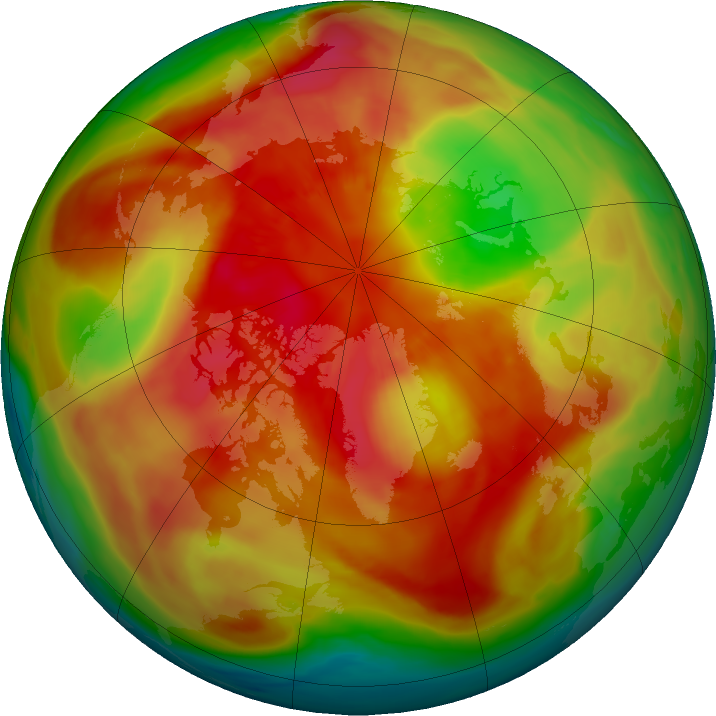Arctic ozone map for 09 March 2018